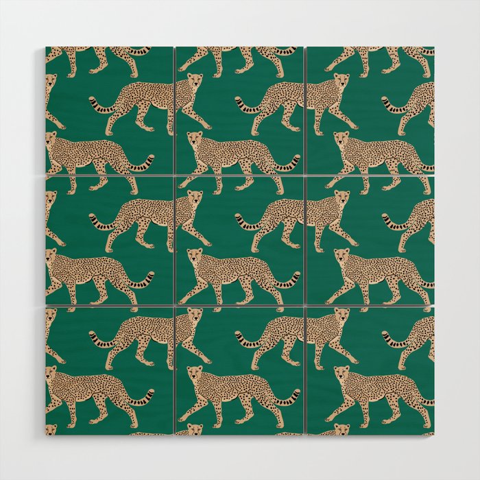 Walking Cheetahs 8 Wood Wall Art Gallery Image 1