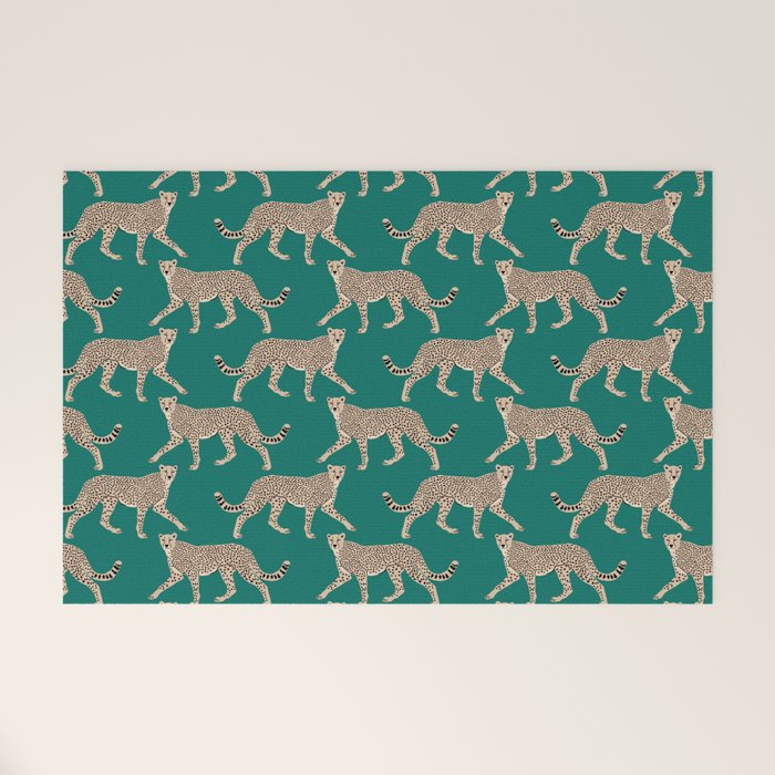 Walking Cheetahs 8 Welcome Mat Gallery Image 1