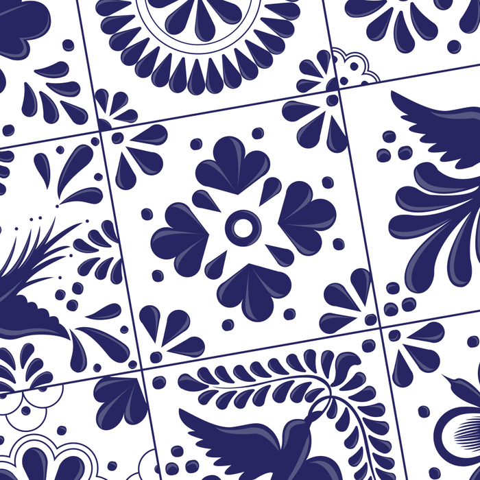 Mexican Talavera Blue Tiles Pattern by Akbaly Coffee Mug Gallery Image 2