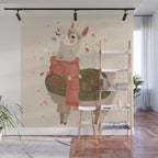 Holiday Llama Joy ll Wall Mural Gallery Image 1