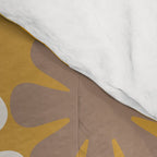 Retro Garden Flowers Groovy 60s 70s Floral Pattern in Ochre Yellow Orange Comforter Gallery Image 4