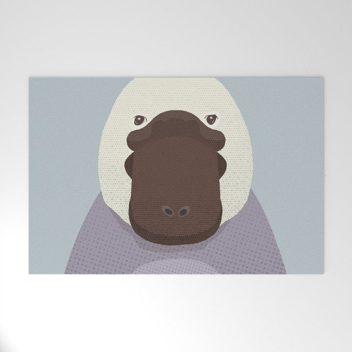 Whimsy Platypus, Animal Portrait Welcome Mat Gallery Image 1