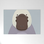 Whimsy Platypus, Animal Portrait Welcome Mat Gallery Image 1