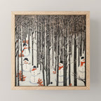 Secret Snowman Forest Mini Art Print Gallery Image 1