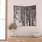 Secret Snowman Forest Wall Tapestry Gallery Image 2