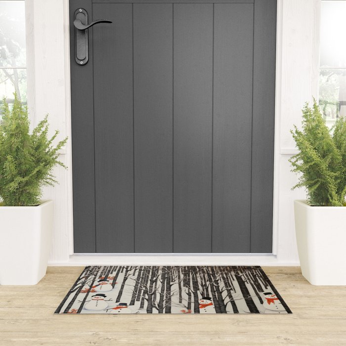 Secret Snowman Forest Welcome Mat Gallery Image 3