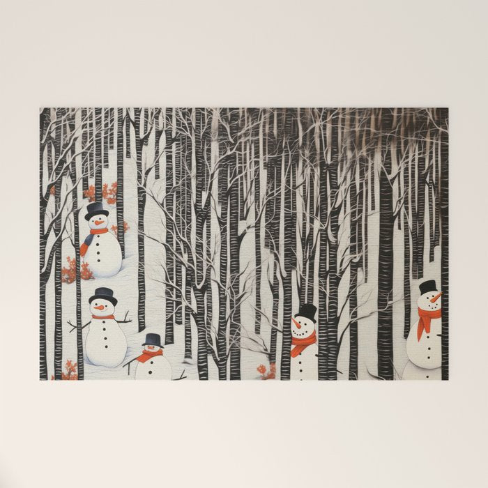 Secret Snowman Forest Welcome Mat Gallery Image 1
