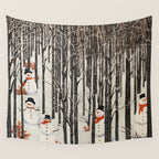 Secret Snowman Forest Wall Tapestry Gallery Image 4