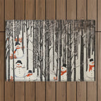 Secret Snowman Forest Outdoor Rug Gallery Image 1