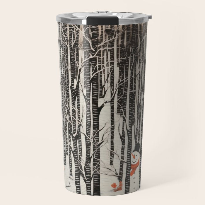 Secret Snowman Forest Travel Mug Gallery Image 1