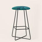 William Morris Acanthus Peacock Teal Vintage Pattern Stool Gallery Image 1