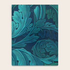 William Morris Acanthus Peacock Teal Vintage Pattern Notebook Gallery Image 4