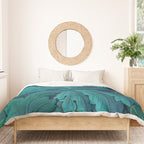 William Morris Acanthus Peacock Teal Vintage Pattern Duvet Cover Gallery Image 3