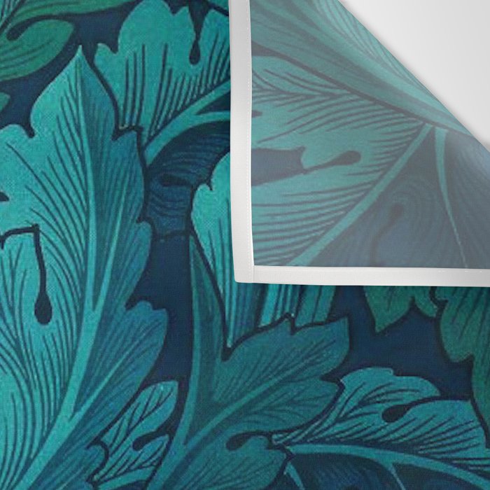 William Morris Acanthus Peacock Teal Vintage Pattern Wall Tapestry Gallery Image 3