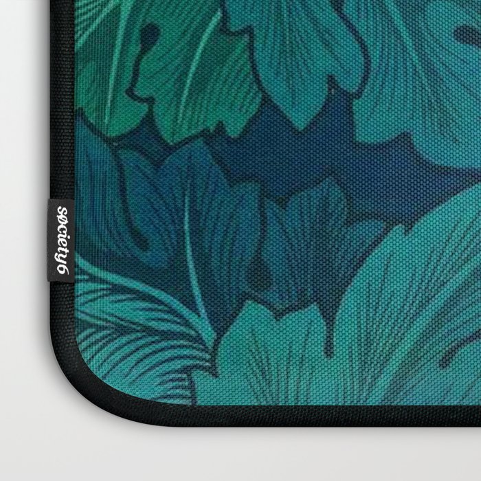 William Morris Acanthus Peacock Teal Vintage Pattern Laptop Sleeve Gallery Image 3