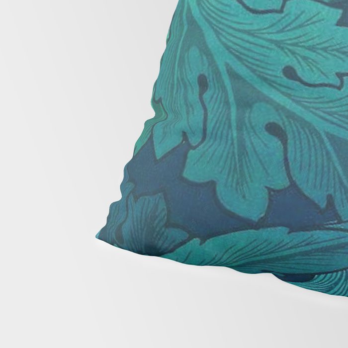 William Morris Acanthus Peacock Teal Vintage Pattern Pillow Sham Gallery Image 4