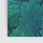 William Morris Acanthus Peacock Teal Vintage Pattern Poster Gallery Image 3