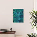 William Morris Acanthus Peacock Teal Vintage Pattern Poster Gallery Image 2