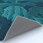 William Morris Acanthus Peacock Teal Vintage Pattern Rug Gallery Image 4