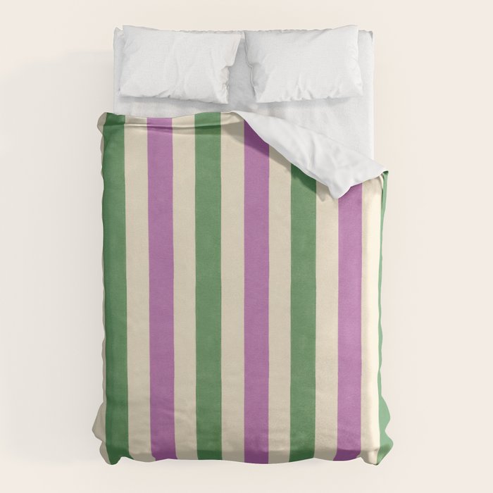 Handmade Bold Stripe Design Duvet Cover Gallery Image 1