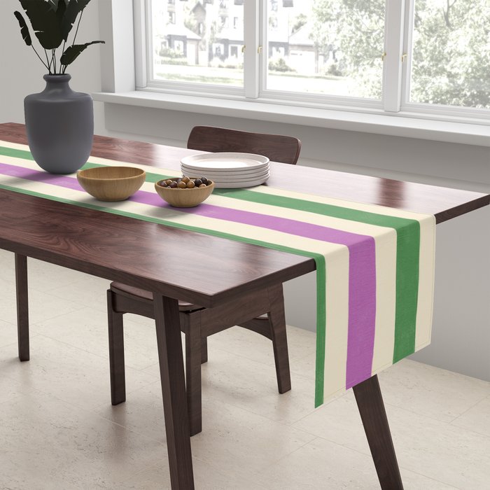 Handmade Bold Stripe Design Table Runner Gallery Image 2