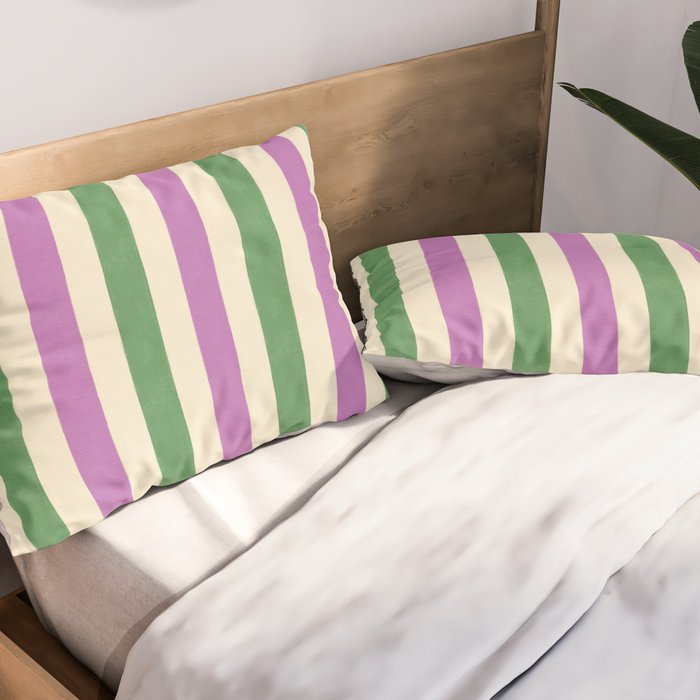 Handmade Bold Stripe Design Pillow Sham Gallery Image 2