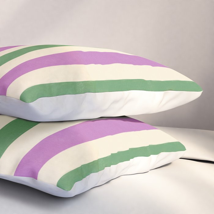 Handmade Bold Stripe Design Pillow Sham Gallery Image 3