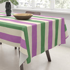 Handmade Bold Stripe Design Tablecloth Gallery Image 3