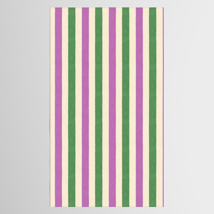 Handmade Bold Stripe Design Tablecloth Gallery Image 2