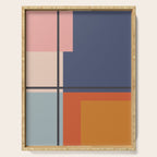 Mid Century Modern Retro Color Blocks 1 Serving Tray Gallery Image 1