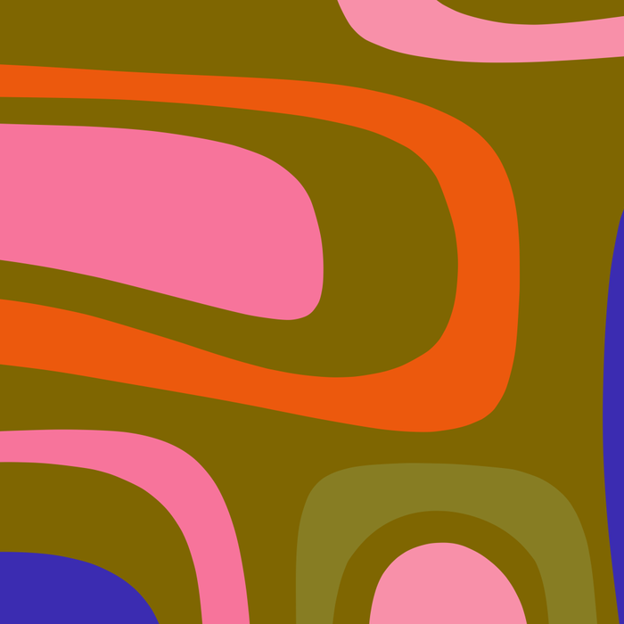 Palm Springs Retro Mid Century Modern Colorful Abstract Pattern Olive Khaki Green Pink Blue Orange Coffee Mug Gallery Image 2