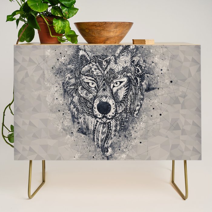 Native American Wolf Credenza Gallery Image 1