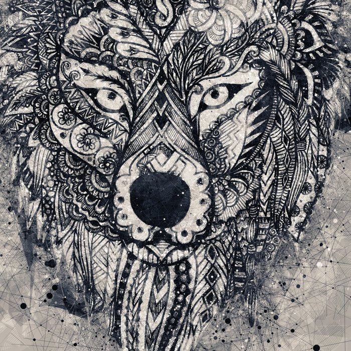 Native American Wolf Coffee Mug Gallery Image 2