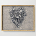 Native American Wolf Serving Tray Gallery Image 1