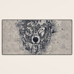 Native American Wolf Desk Mat Gallery Image 3