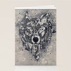 Native American Wolf Stationery Card Gallery Image 2