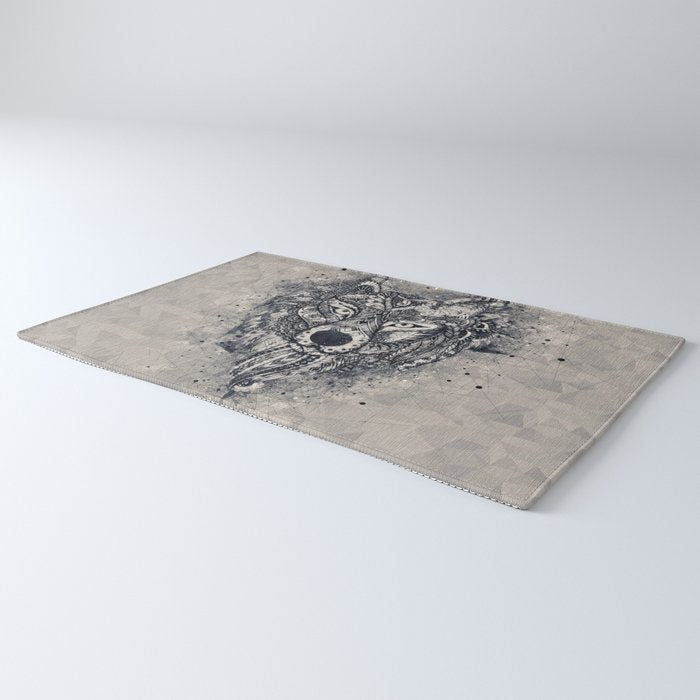 Native American Wolf Rug Gallery Image 3