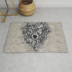 Native American Wolf Rug Gallery Image 1