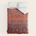 Traditional Oriental Moroccan Rug Design Duvet Cover Gallery Image 6