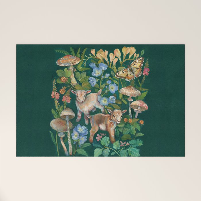 Baby Goat Garden Welcome Mat Gallery Image 1