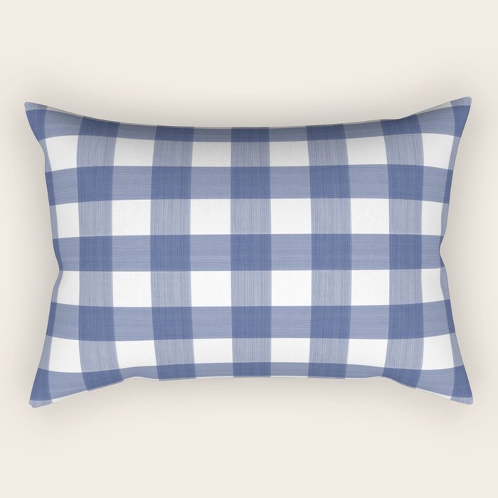 Blue Buffalo Check Rectangular Pillow