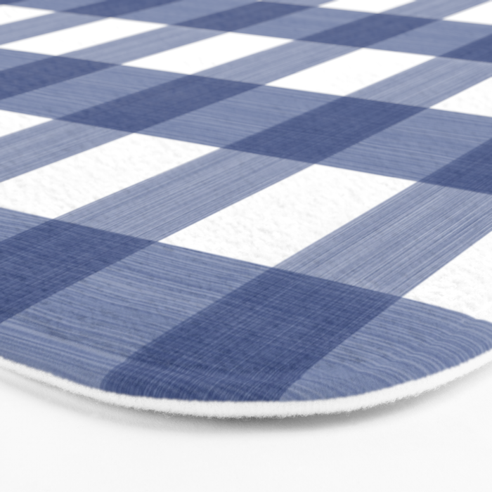 Blue Buffalo Check Bath Mat Gallery Image 3