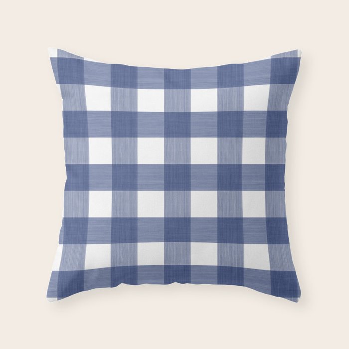 Blue Buffalo Check Throw Pillow Gallery Image 1