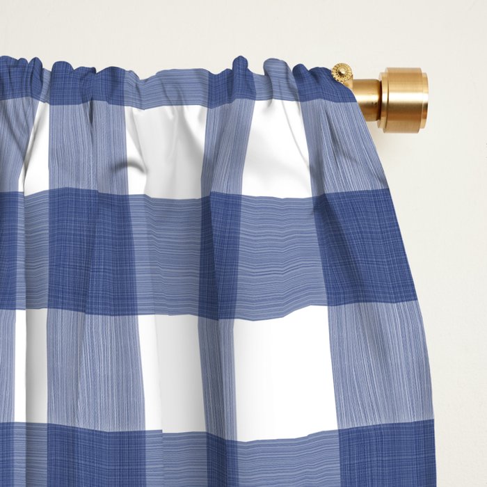 Blue Buffalo Check Window Curtain Gallery Image 2