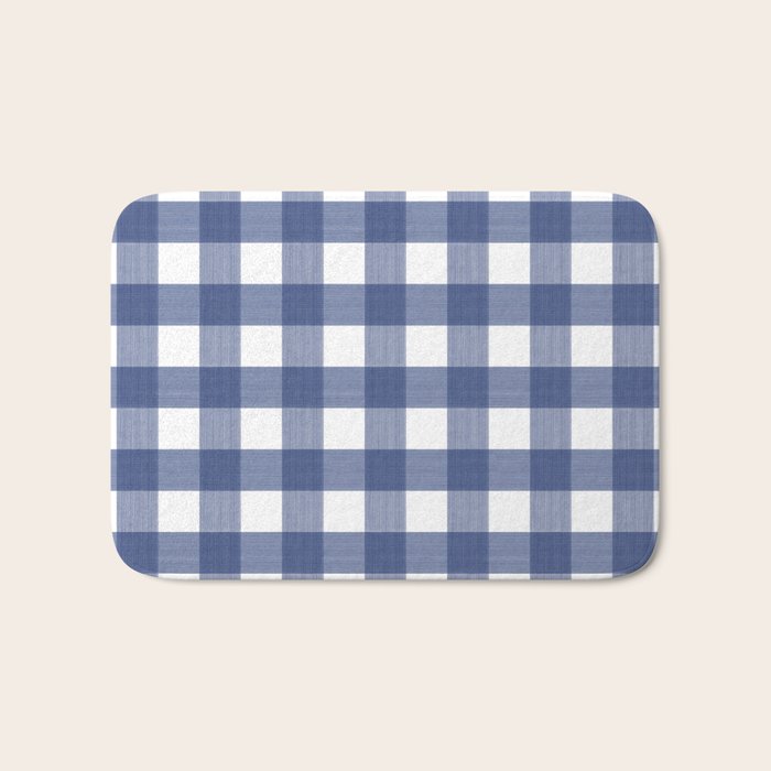 Blue Buffalo Check Bath Mat Gallery Image 1
