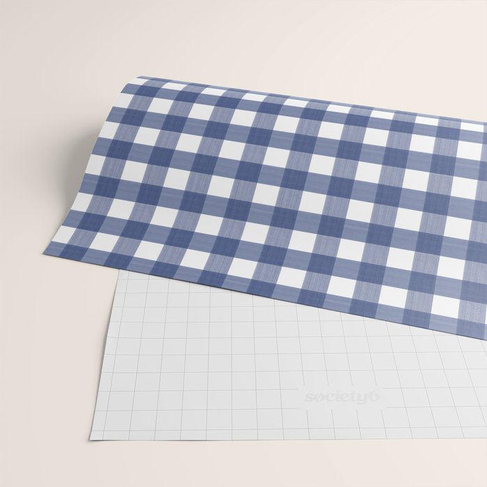 Blue Buffalo Check Wrapping Paper Gallery Image 2