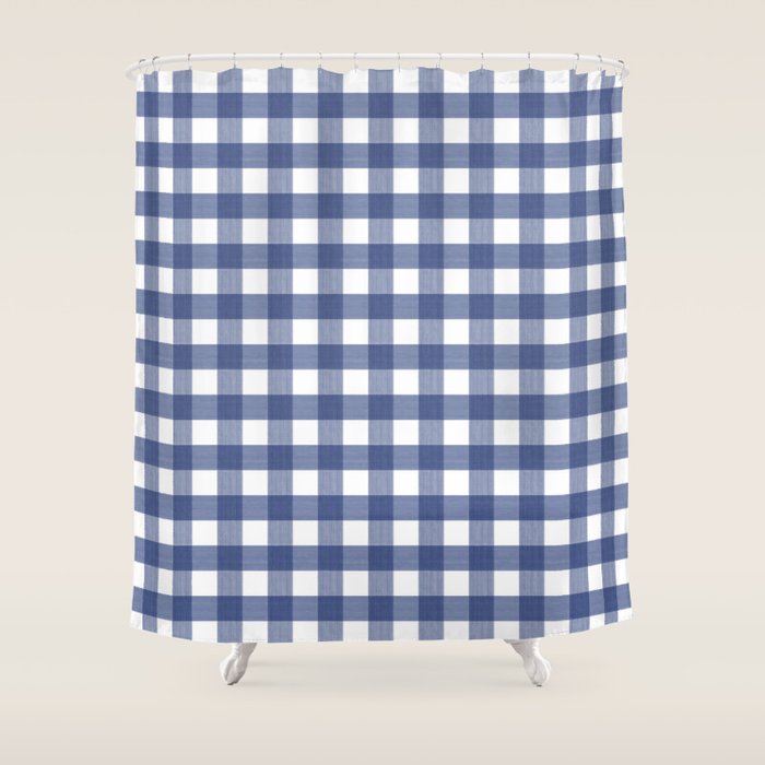 Blue Buffalo Check Shower Curtain Gallery Image 1