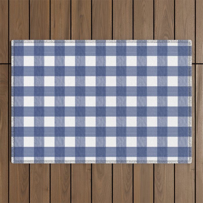 Blue Buffalo Check Outdoor Rug Gallery Image 1