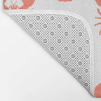 Red lobster sea food animal cartoon pattern Bath Mat Gallery Image 2