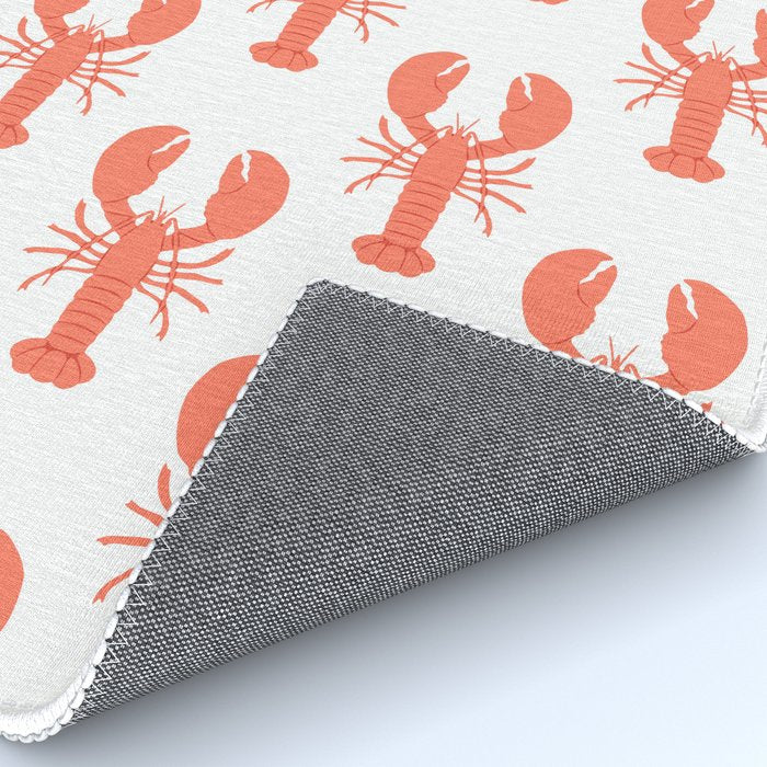 Red lobster sea food animal cartoon pattern Rug Gallery Image 4